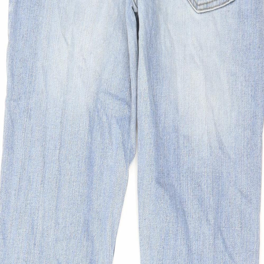 Denim & Co. Mens Blue Cotton Straight Jeans Size 30 in L32 in Regular Button