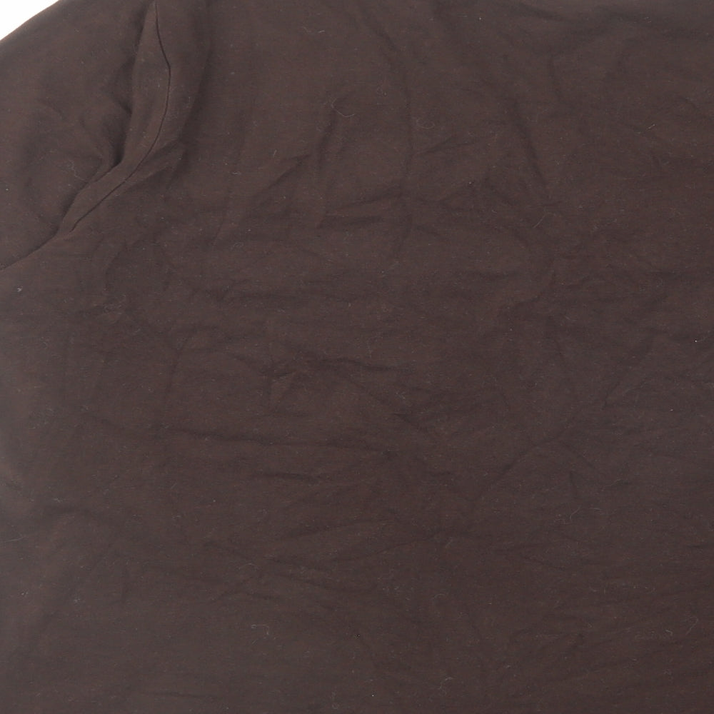 Womens UK Size L CC Brown Basic T-Shirt