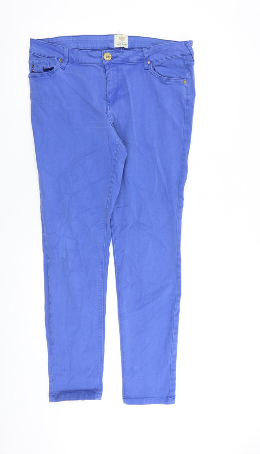 Womens UK Size 34 in River Island Slim Fit Skinny Blue Jeans