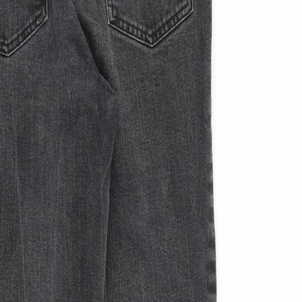 ASOS Womens Grey Cotton Tapered Jeans Size 10 L27 in Regular Zip