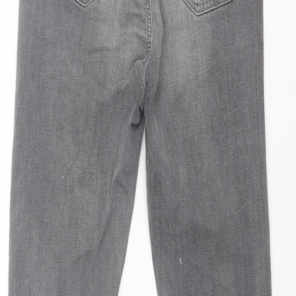 Denim & Co. Womens Grey Cotton Skinny Jeans Size 6 L27 in Regular Zip