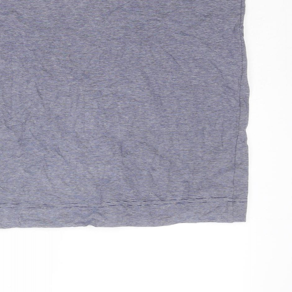 H&M Womens Blue Striped Cotton Bandage Skirt Size M