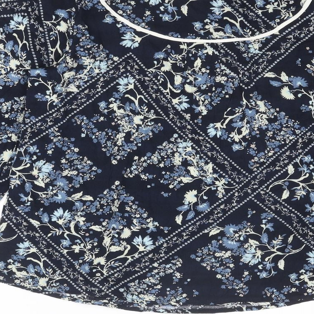 Womens UK Size 10 Marks and Spencer Blue Basic Blouse