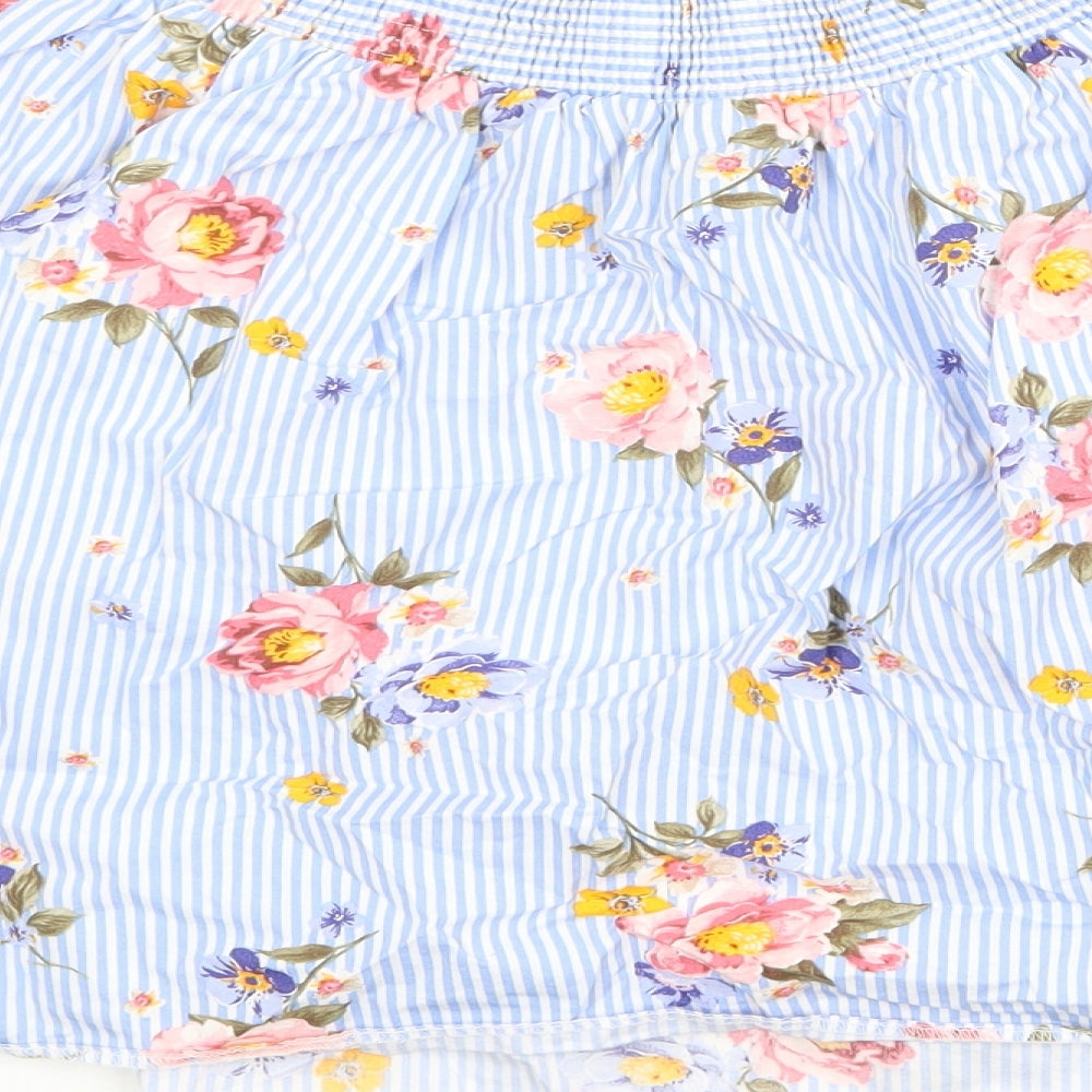 Womens UK Size 10 New Look Blue Basic Blouse