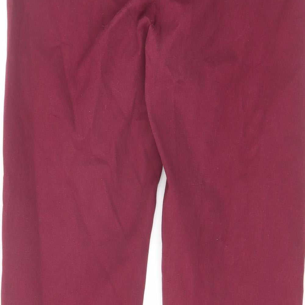 Brand and care label for Autograph women’s purple cotton dress pants trousers, size UK 6, 23-inch leg regular zip
