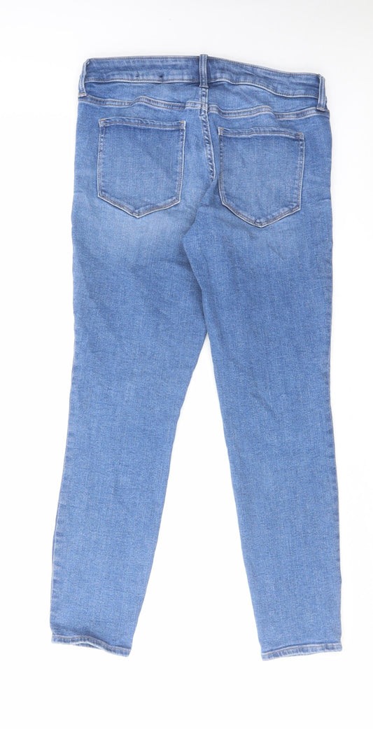 Gap Womens Blue Cotton Skinny Jeans Size 8 L29 in Regular Zip