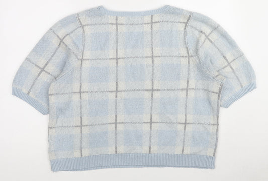 Womens UK Size 2XS South Blue Pullover Jumper