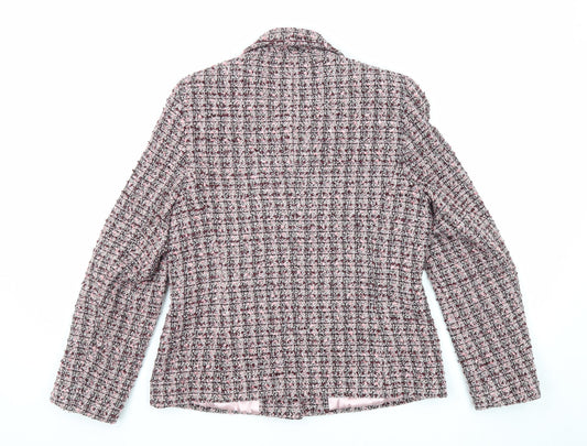 Berkertex Womens Multicoloured Jacket Blazer Size 12 Button