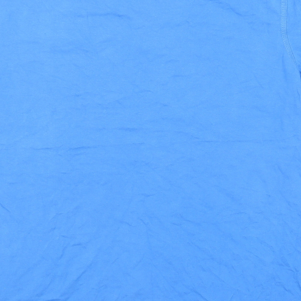 Slazenger Mens Blue Cotton T-Shirt Size M Crew Neck