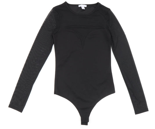 Womens UK Size XS Amisu One-Piece Black Bodysuit