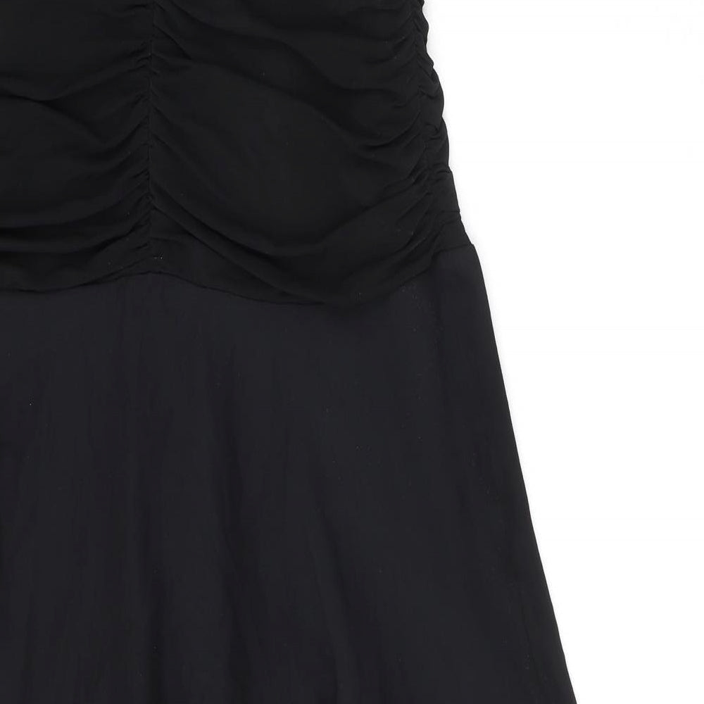 Autograph Womens Black Acetate A-Line Size 16 Square Neck Zip - Strapless