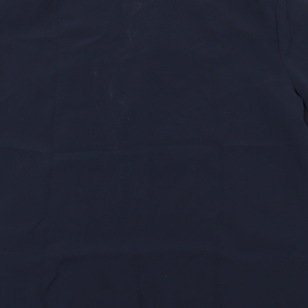 Womens UK Size 12 First Avenue Black Basic Button-Up