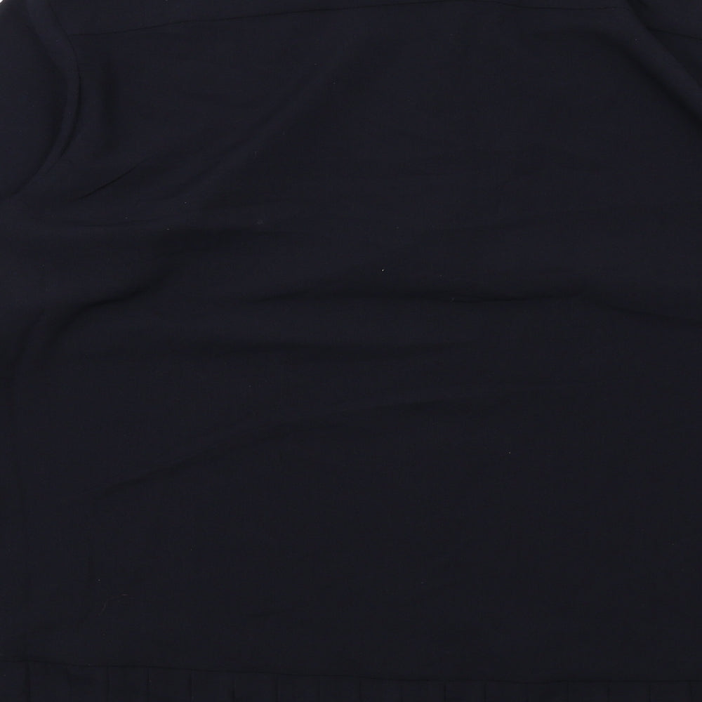 French Connection Womens Blue Polyester Basic Button-Up Size 16 Collared