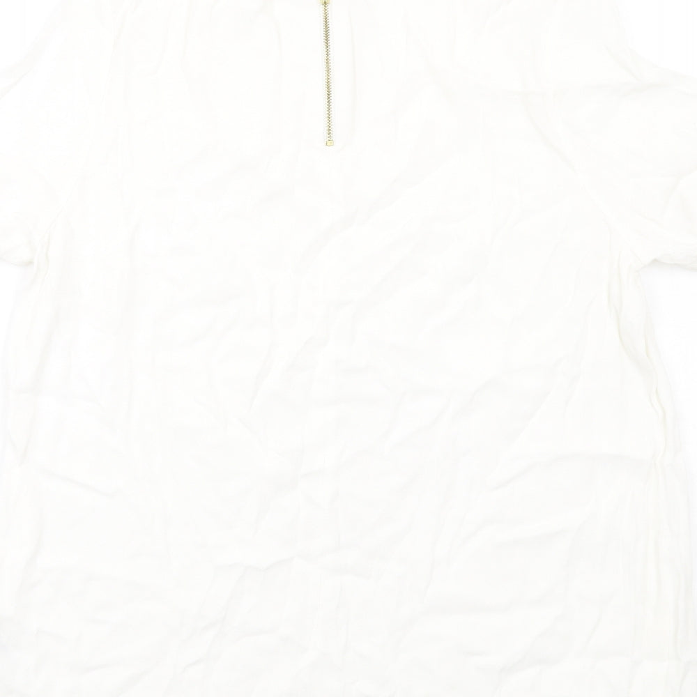 Womens UK Size 16 Marks and Spencer White Basic T-Shirt