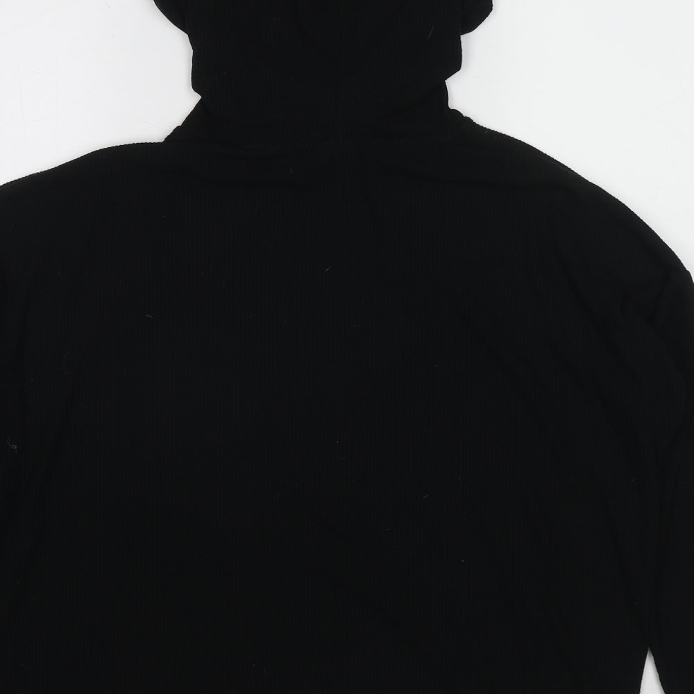 USA Pro Womens Black Polyester Pullover Hoodie Size 10 Pullover