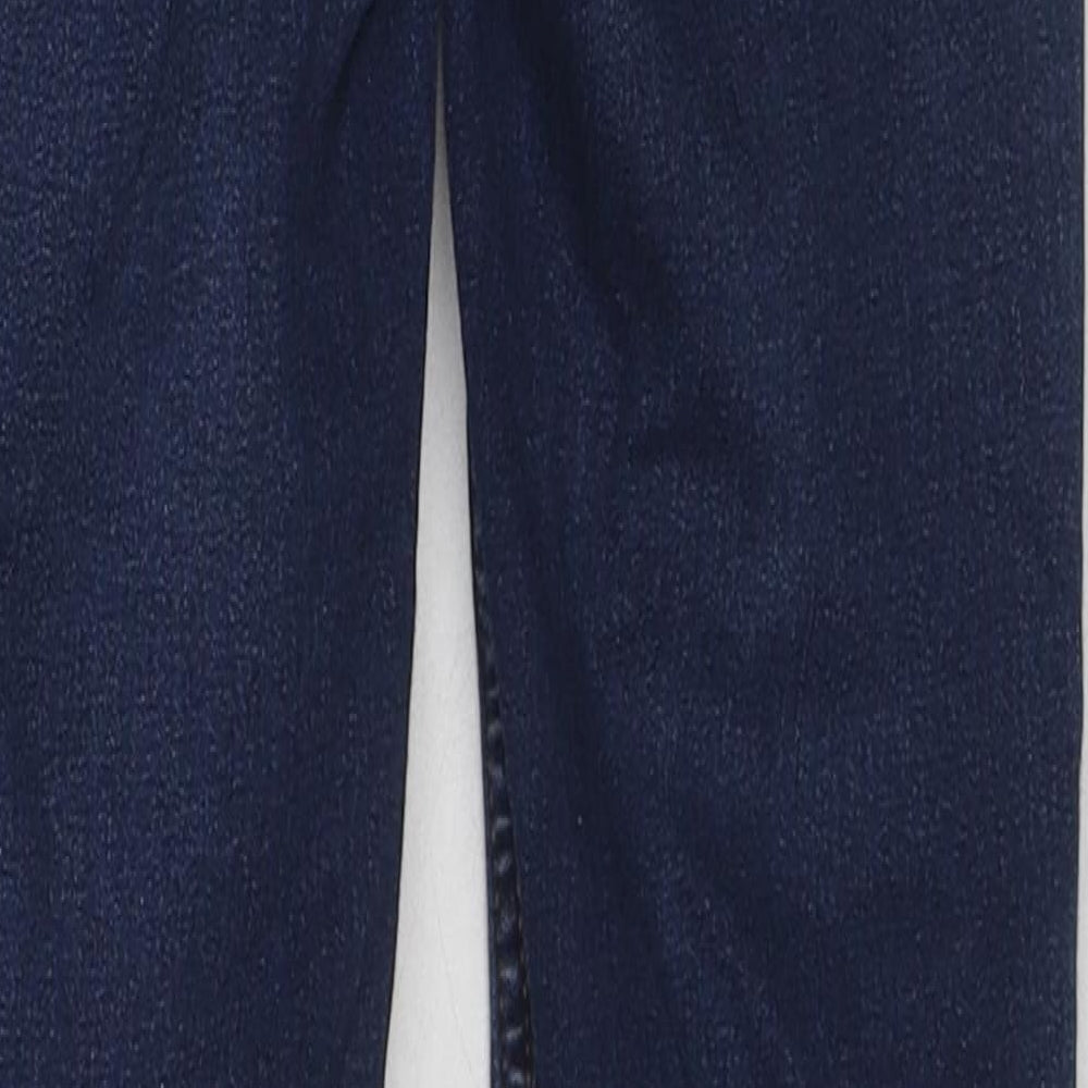 New Look Womens Blue Cotton Skinny Jeans Size 8 L24 in Slim Zip