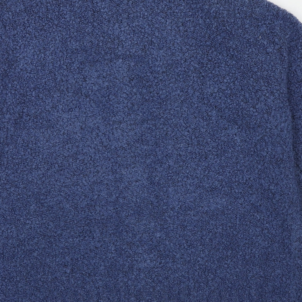 EWM Womens Blue Acrylic Full Zip Sweatshirt Size 14 Zip - Size 14-16