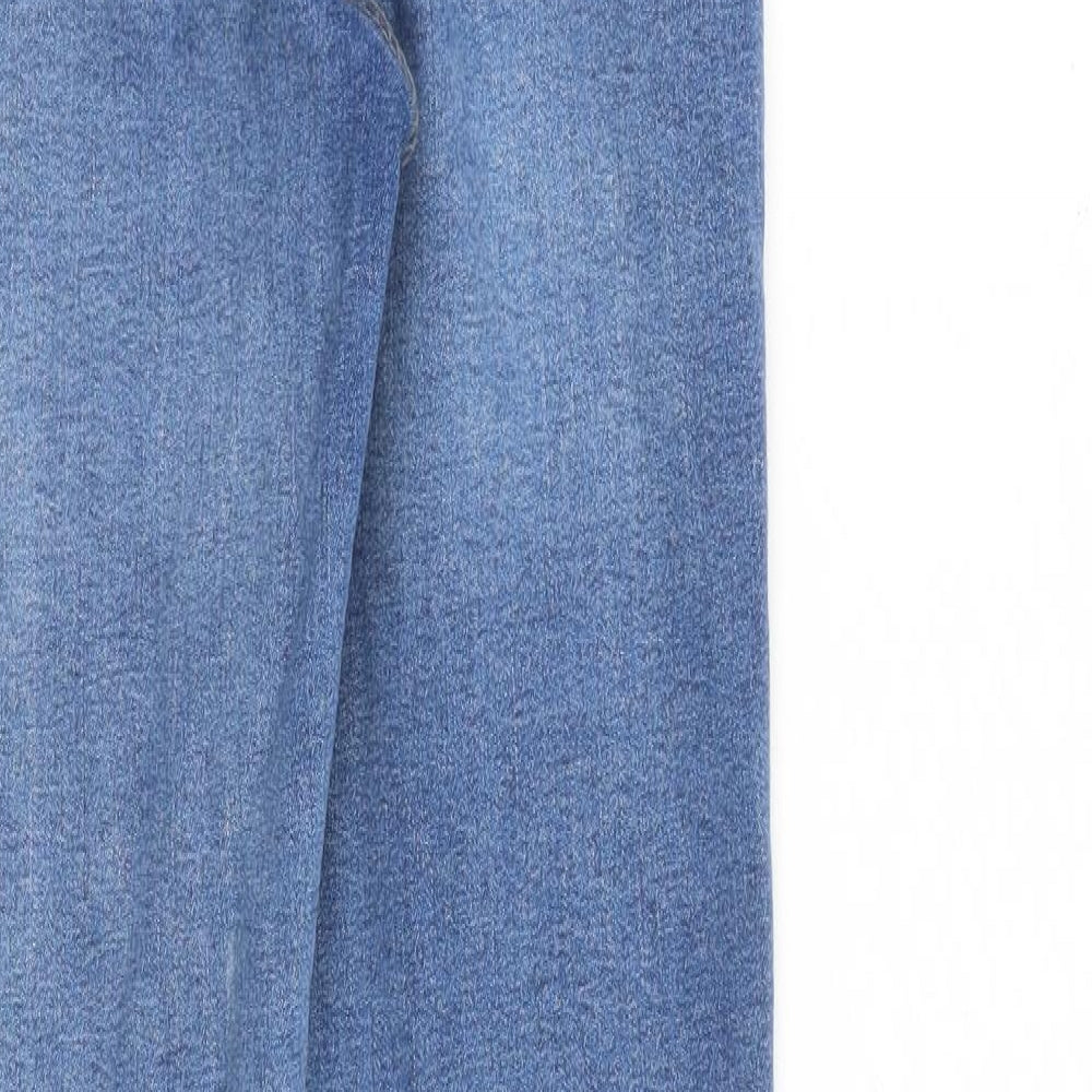 Denim & Co. Womens Blue Cotton Skinny Jeans Size 10 L27 in Regular Zip