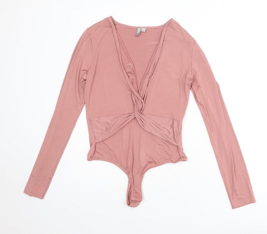 Womens UK Size 10 ASOS One-Piece Pink Bodysuit