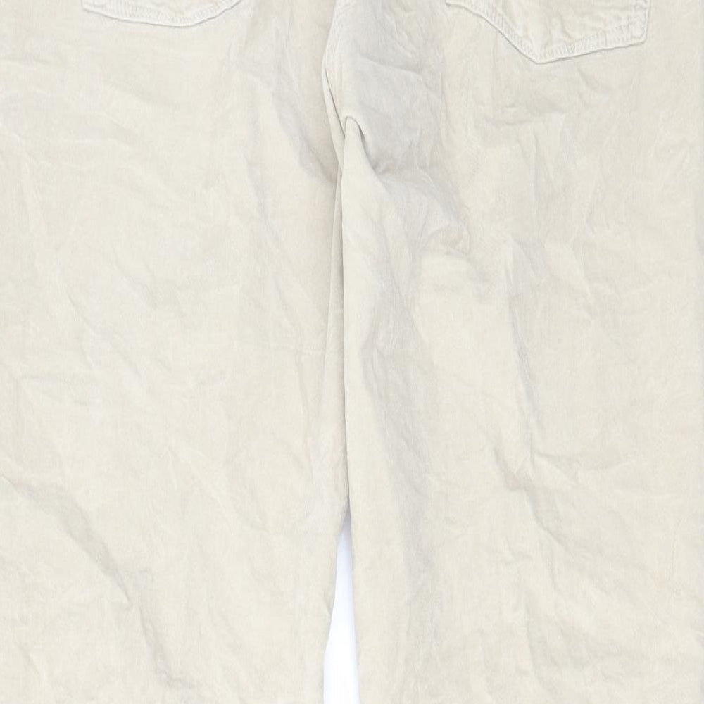 Laurel Womens Beige Cotton Trousers Size 34 in L28 in Regular Zip