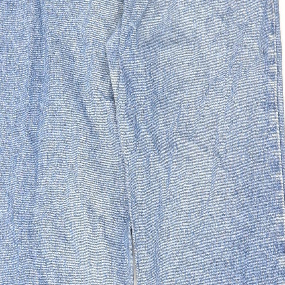 Falmer Heritage Womens Blue Cotton Straight Jeans Size 26 in L30 in Regular Zip