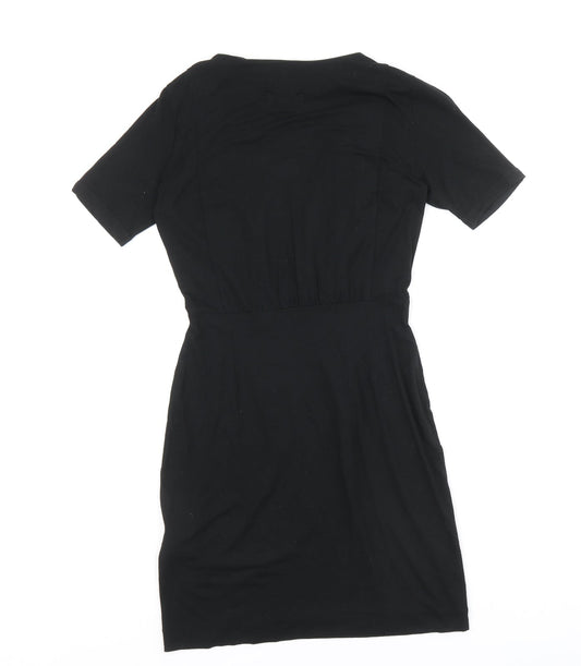 Gap Womens Black Viscose Shift Size XS V-Neck Pullover