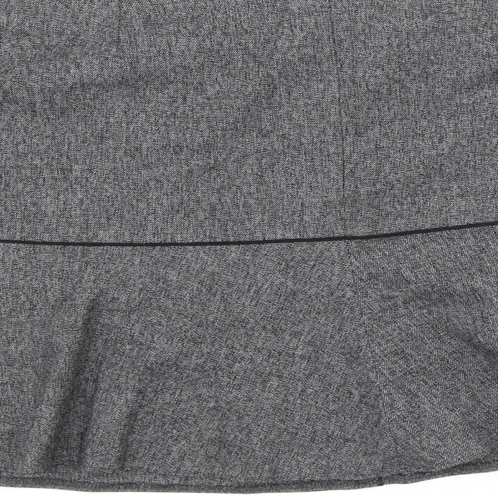 NEXT Womens Grey Polyester Trumpet Skirt Size 12 Zip
