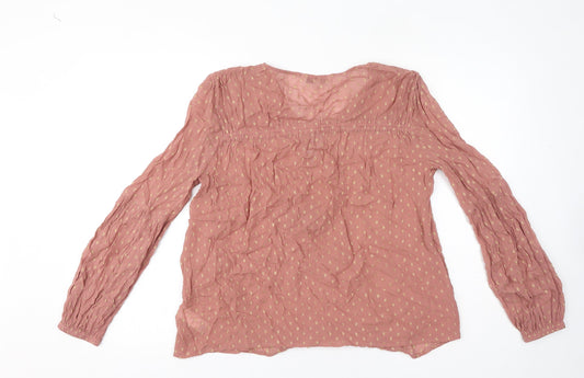 Womens UK Size 8 NEXT Pink Basic Blouse