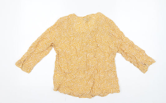 Womens UK Size S Gap Yellow Basic Blouse