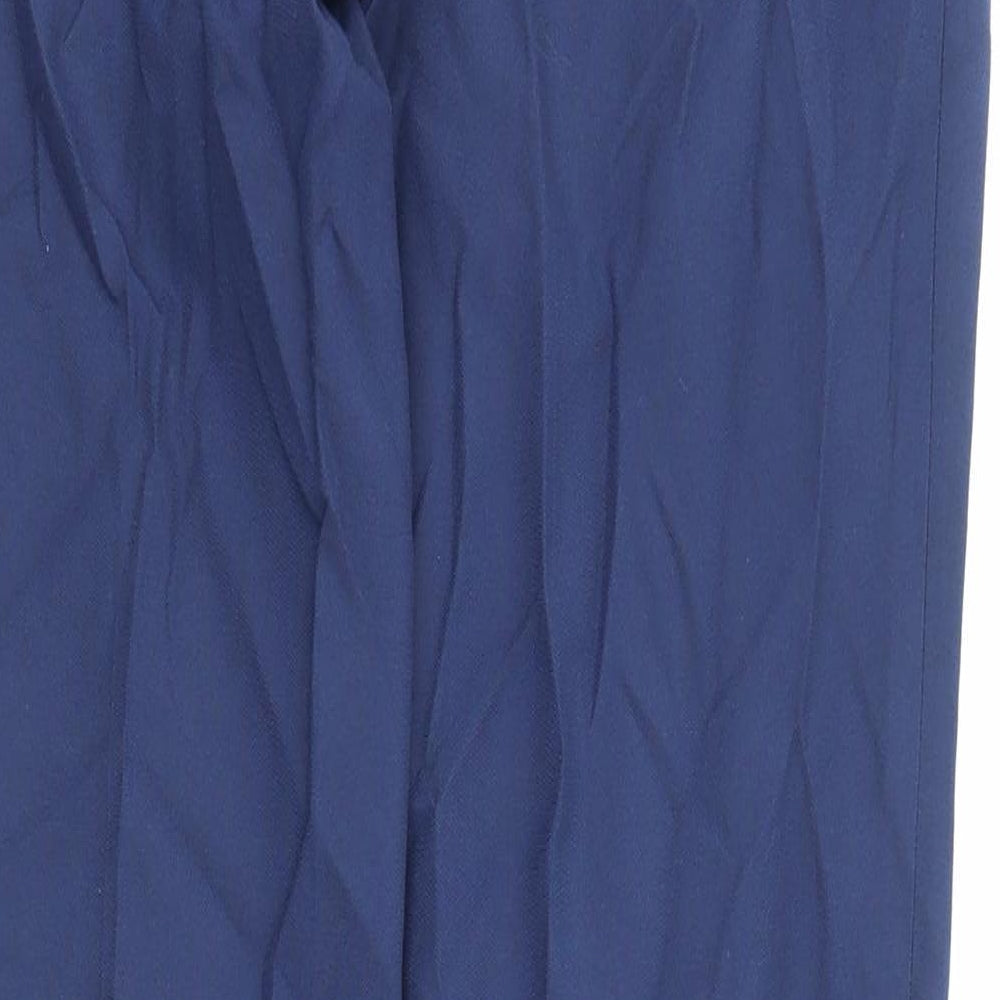 Marks and Spencer Mens Blue Polyester Trousers Size 30 in L31 in Regular Zip