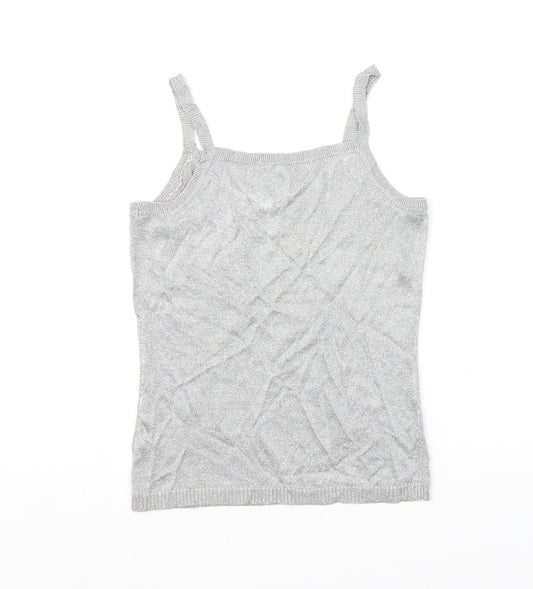 NEXT Womens Silver Viscose Camisole Tank Size 12 V-Neck