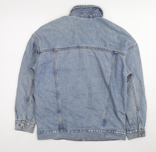 Mens UK Size 2XS Bershka Blue Jacket