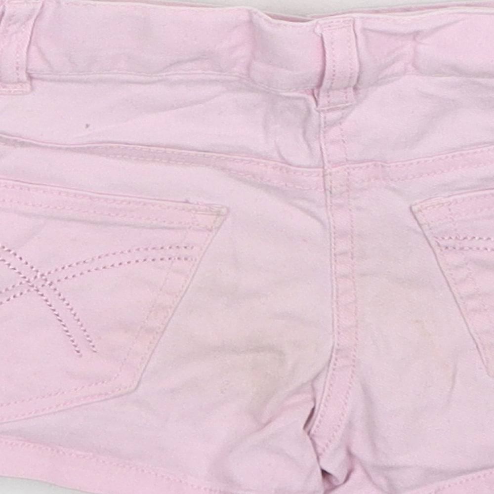 Young Dimension Girls Pink Cotton Boyfriend Shorts Size 2-3 Years L3 in Regular Zip