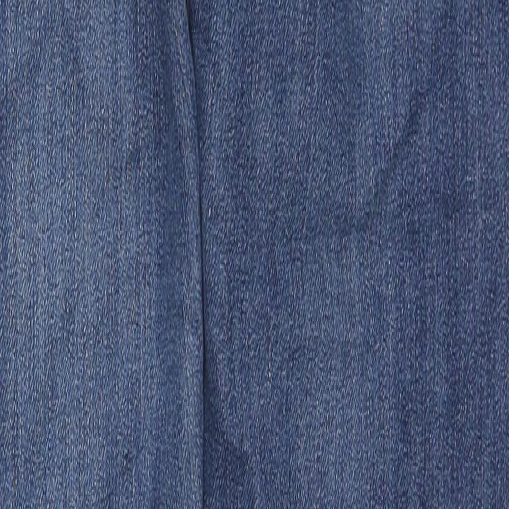 Denim & Co. Womens Blue Cotton Skinny Jeans Size 8 L29 in Regular Zip