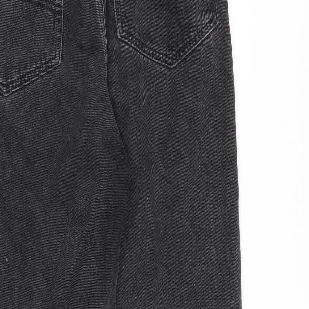 Reclaimed Vintage Womens Grey Cotton Mom Jeans Size 28 in L30 in Regular Zip