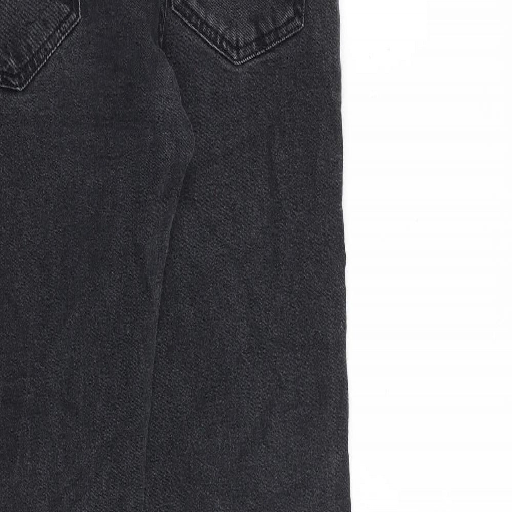 Zara Womens Grey Cotton Tapered Jeans Size 34 in L31 in Regular Zip