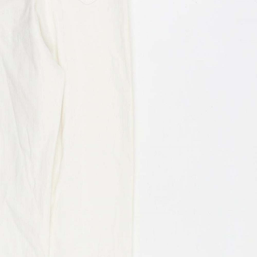 Topshop Womens White Cotton Skinny Jeans Size 26 in L32 in Regular Zip