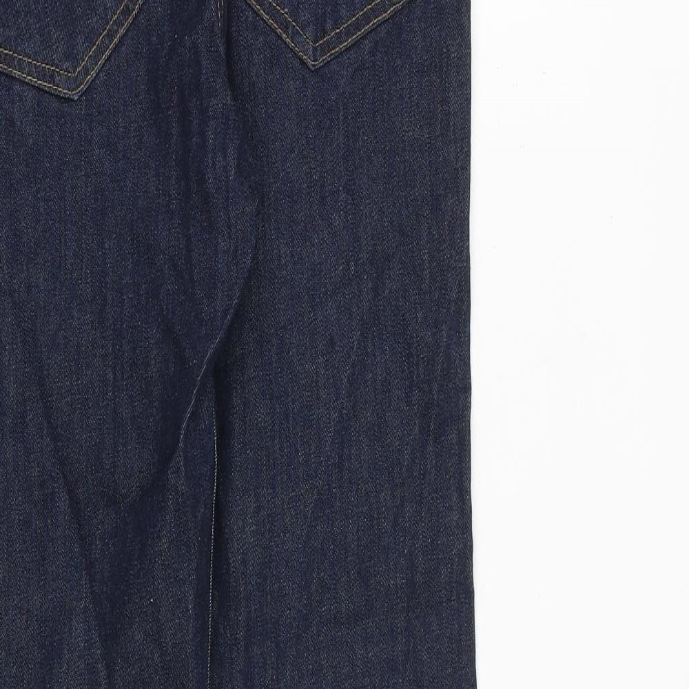 New Look Mens Blue Herringbone Cotton Skinny Jeans Size 30 in L30 in Slim Zip