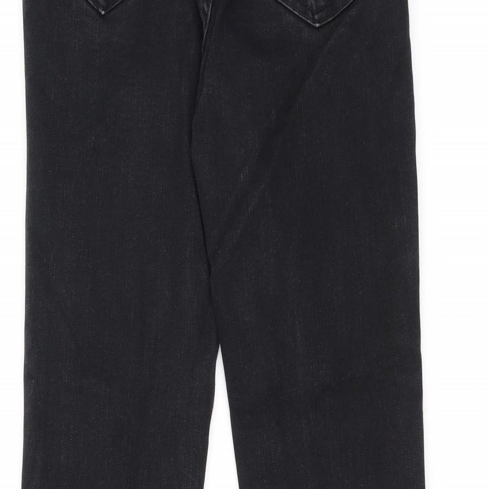 New Look Womens Black Cotton Skinny Jeans Size 6 L25.5 in Regular Zip