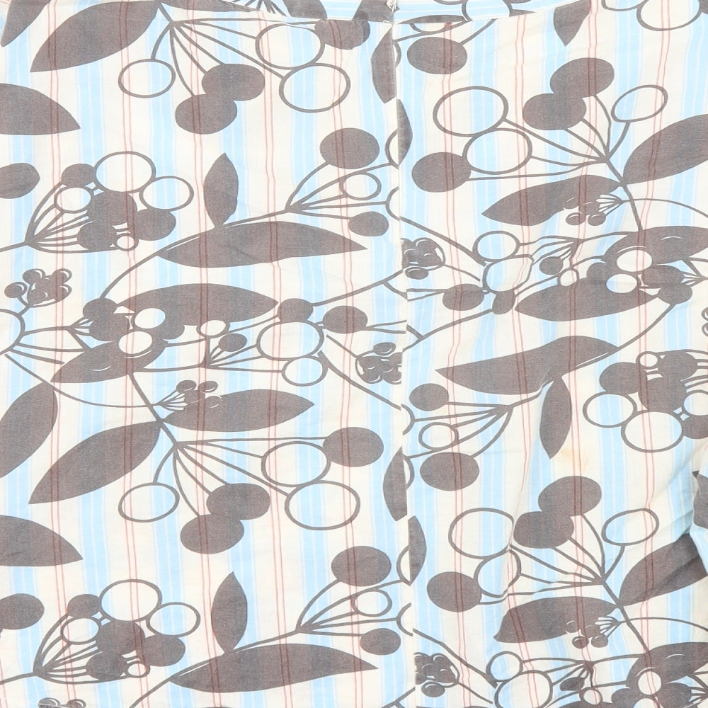 French Connection Womens Multicoloured Floral Cotton A-Line Skirt Size 12 Zip