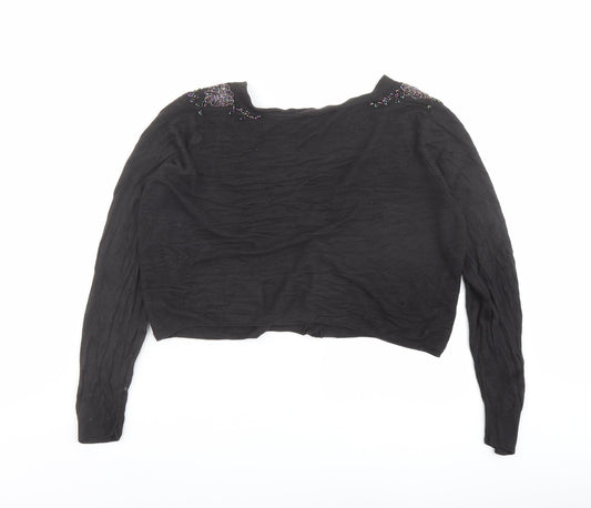 Womens UK Size 16 Marks and Spencer Black Cardigan Jumper