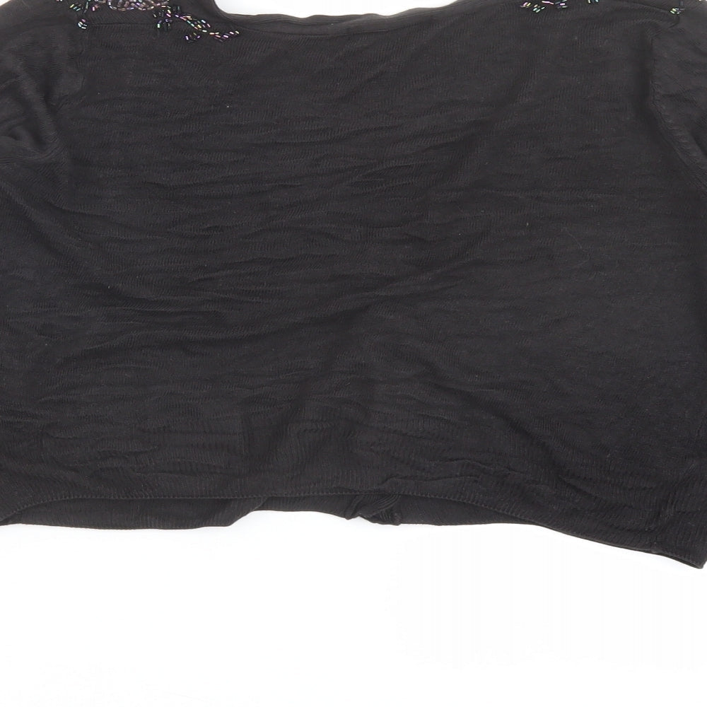 Womens UK Size 16 Marks and Spencer Black Cardigan Jumper