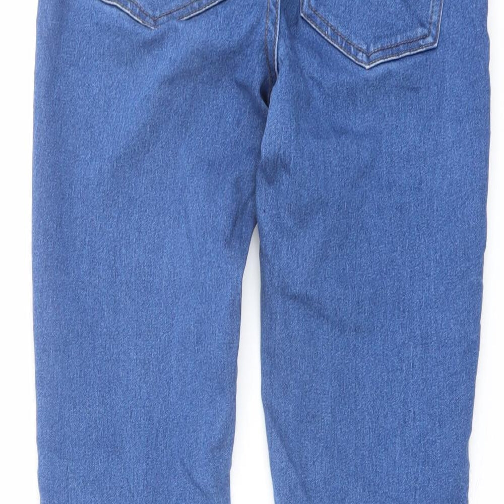 Denim & Co. Womens Blue Cotton Skinny Jeans Size 10 L28 in Regular Button