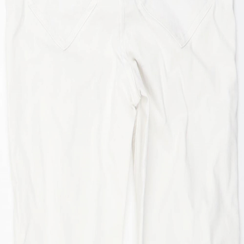 River Island Womens White Cotton Skinny Jeans Size 8 L25 in Regular Button
