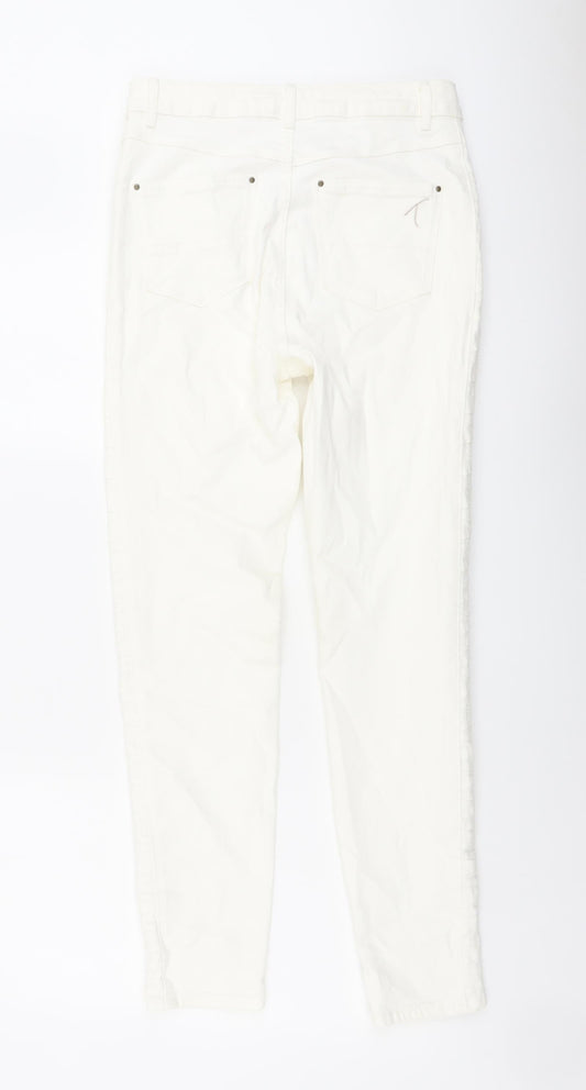 Womens UK Size 10 Marks and Spencer Regular Fit Skinny Ivory Jeans