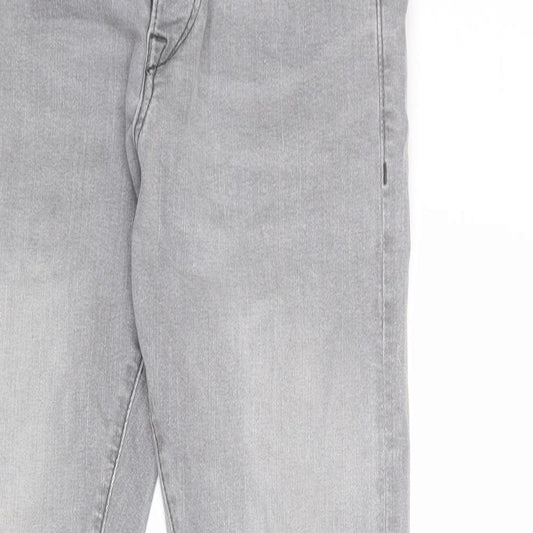H&M Mens Grey Cotton Skinny Jeans Size 30 in L32 in Regular Button