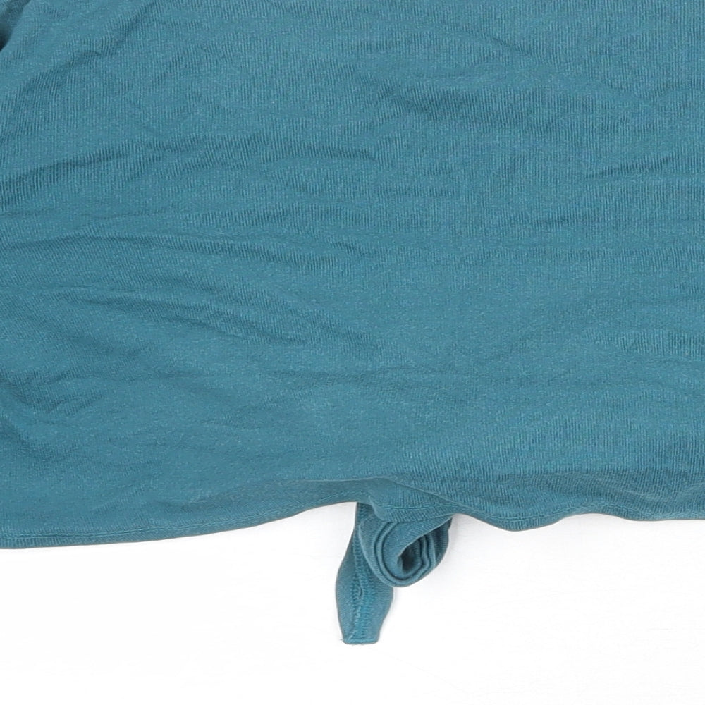 Womens UK Size 16 Marks and Spencer Blue Cropped Blouse