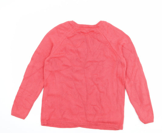 Womens UK Size M Marks and Spencer Pink Pullover Jumper