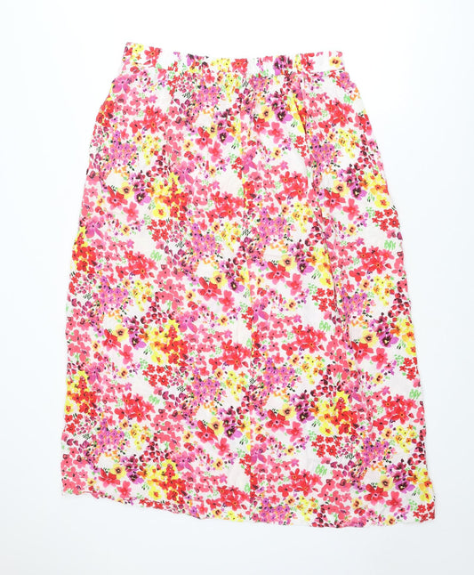 Dorothy Perkins Womens Multicoloured Floral Viscose Straight & Pencil Skirt Size 16