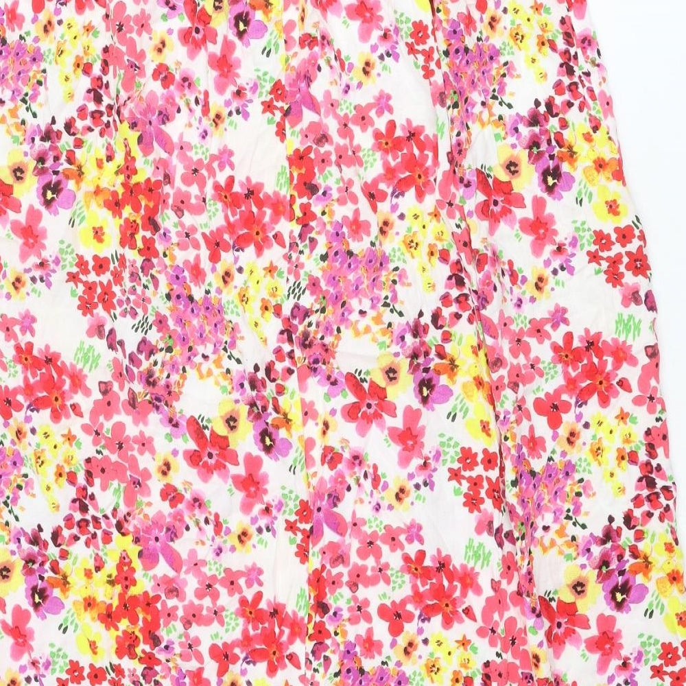 Dorothy Perkins Womens Multicoloured Floral Viscose Straight & Pencil Skirt Size 16